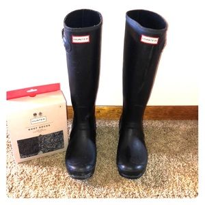 Hunter Tall Rain Boots / Hunter boot socks